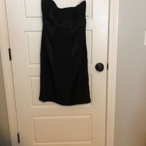 Black strapless dress